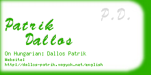 patrik dallos business card